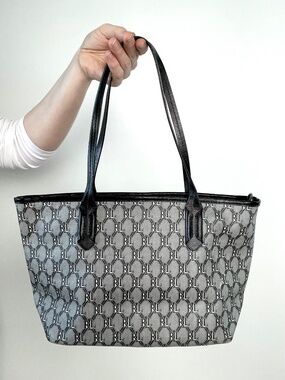 Ralph Lauren Blackwell Check Leather Tote